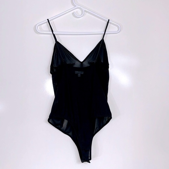 Kendall & Kylie Sheer Black Mesh Bodysuit - Picture 2 of 6